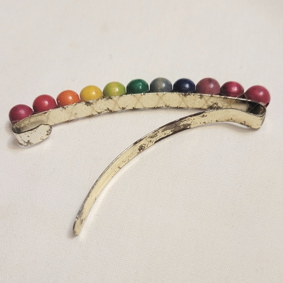 Vintage Rainbow Hair Barrette - Picture 3 of 6